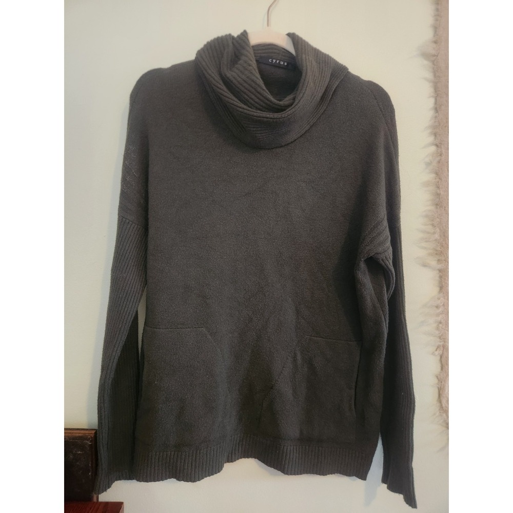 Womens Cyrus Turtleneck Dark Green Xs With Pockets